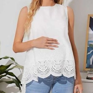 SHEIN maternity scallop edge tank top